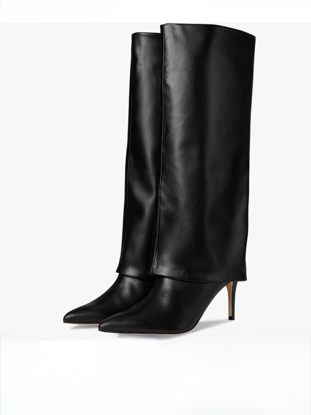 Calvin Klein Women’s Black Knee-High Pointed-Toe Stiletto Boots